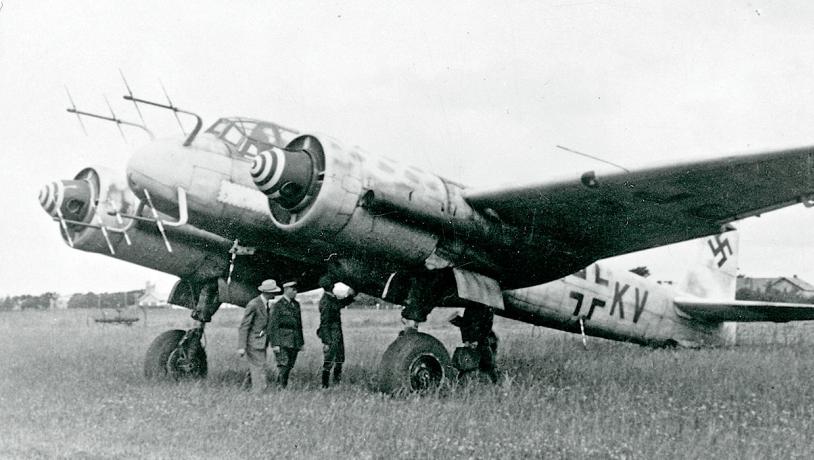 Tysk fly på Skrydstrup Flyveplads under 2. Verdenskrig